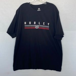 HURLEY 100% cotton Black Logo Crewneck Tee. Men’s XXL